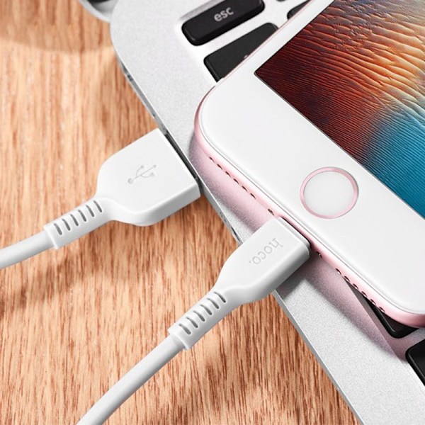 Laddning & datakabel iPhone 5/6/6s/iPad Mini/iPad Air, 2 Meter Vit
