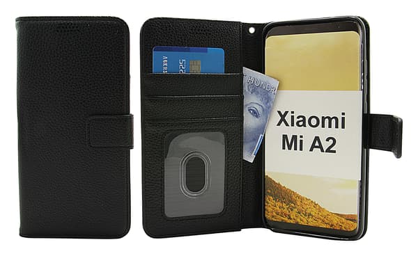 New Standcase Wallet Xiaomi Mi A2 Svart