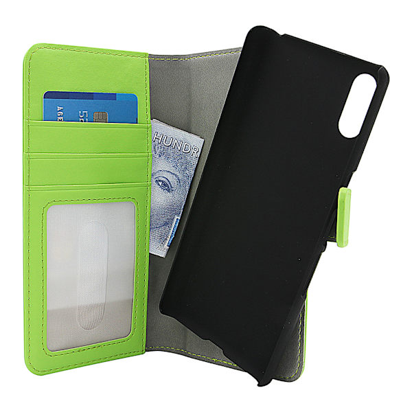 Skimblocker Magnet Wallet Sony Xperia L3 Grön