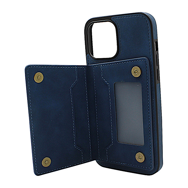 Lyx CardCase iPhone 13 Pro Max (6.7) Marinblå