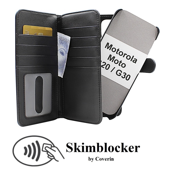 Skimblocker XL Magnet Fodral Motorola Moto G20 / Moto G30 Lila