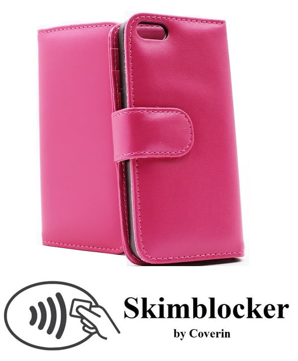 Skimblocker Plånboksfodral iPhone 5/5s/SE Hotpink