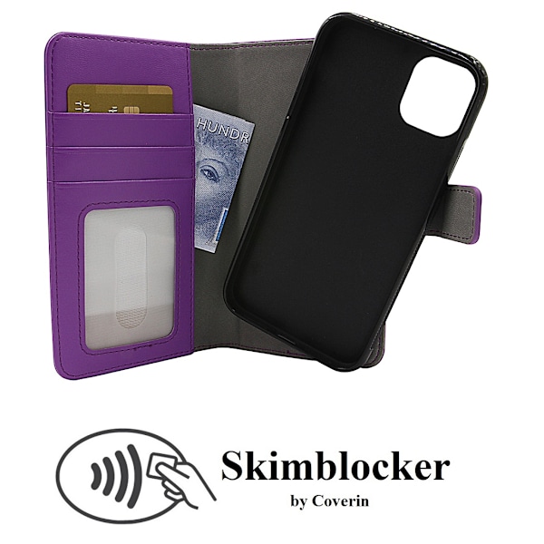 Skimblocker Magnet Wallet iPhone 11 (6.1) Lila