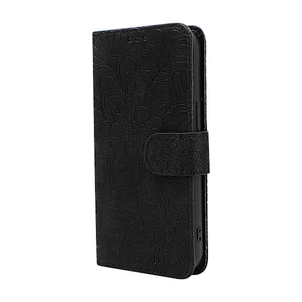 Flower Standcase Wallet iPhone 14 Pro (6.1) Grå