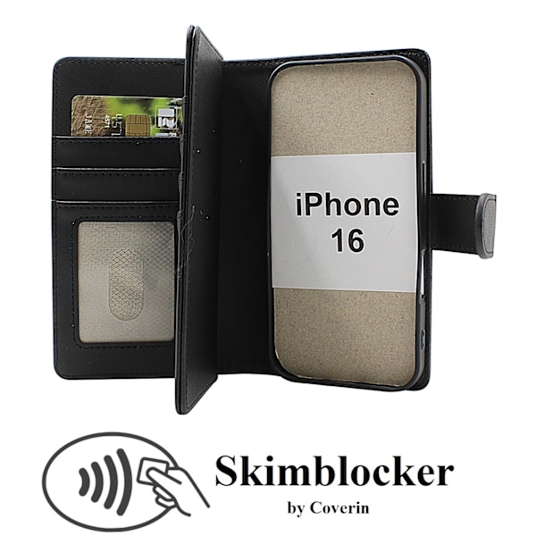 Skimblocker iPhone 16 XL Plånboksfodral