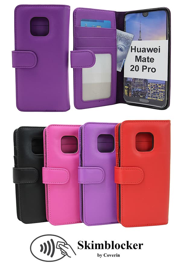 Skimblocker Plånboksfodral Huawei Mate 20 Pro Hotpink