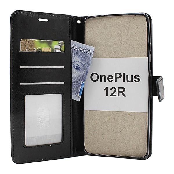 Crazy Horse Wallet OnePlus 12R 5G Svart