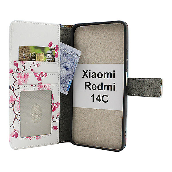 Skimblocker Xiaomi Redmi 14C Plånboksfodral Design