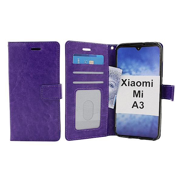 Crazy Horse Wallet Xiaomi Mi A3 Lila