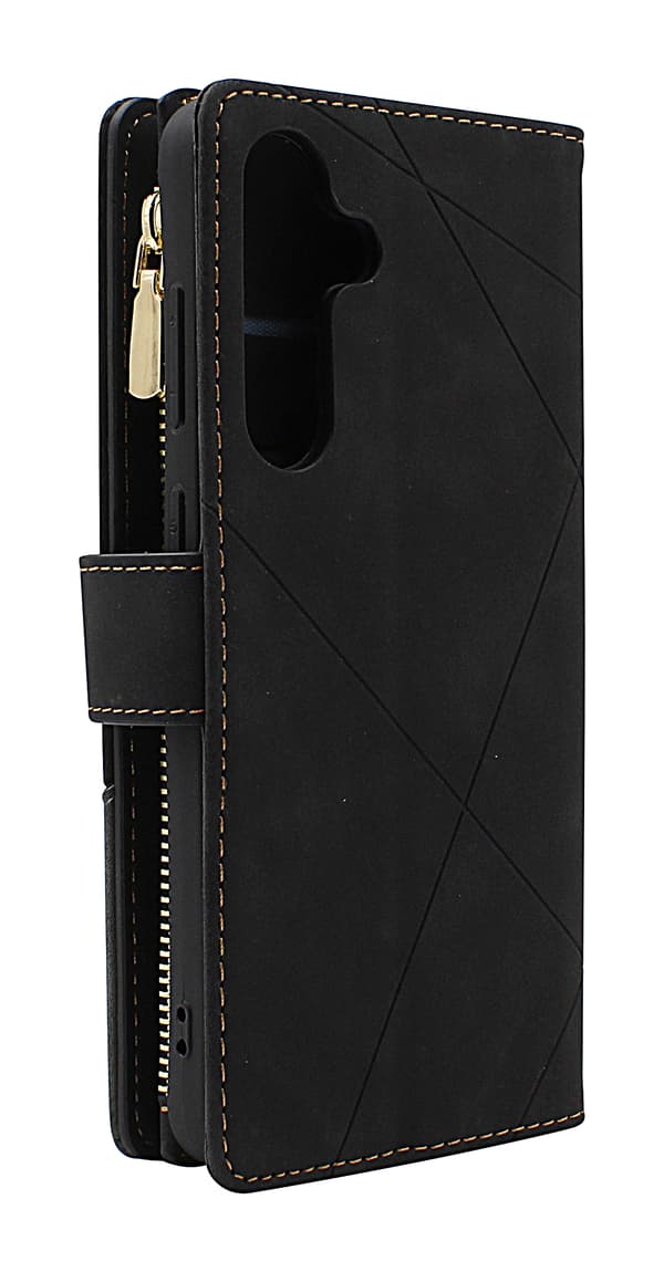 XL Samsung Galaxy S25 FE Lyx Plånboksfodral Mörkblå