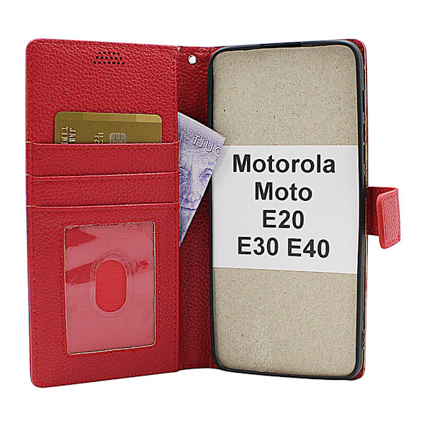 New Standcase Wallet Motorola Moto E20 / E30 / E40 Svart