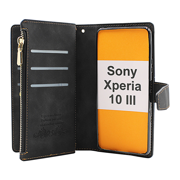 XL Standcase Lyxfodral Sony Xperia 10 III (XQ-BT52) Brun