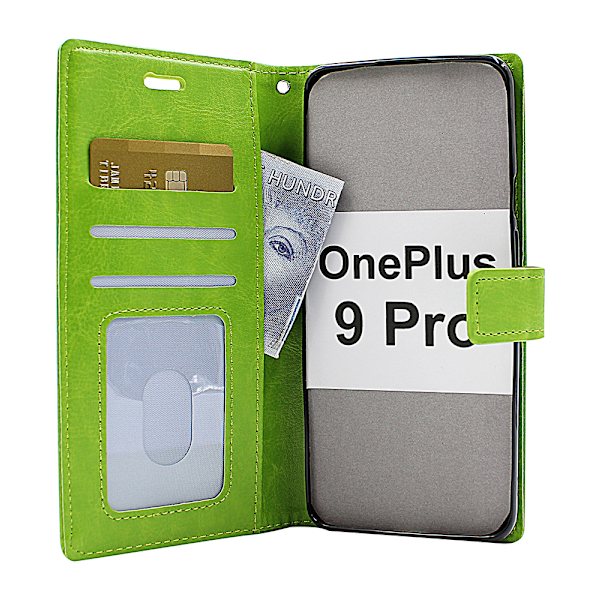 Crazy Horse Wallet OnePlus 9 Pro Grön
