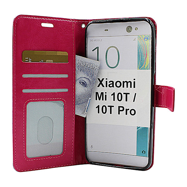 Crazy Horse Wallet Xiaomi Mi 10T / Mi 10T Pro (Svart) Turkos