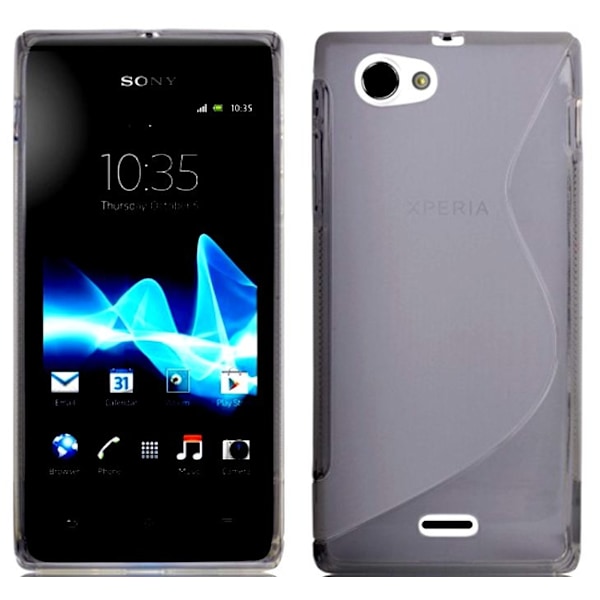 S-line skal Sony Xperia J ST26i Gråfrostad