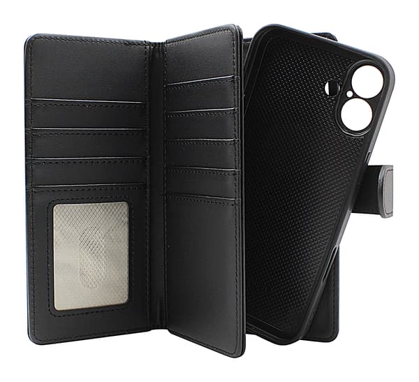 Skimblocker iPhone 16 Plus XL Magnet Plånboksfodral Mörkröd
