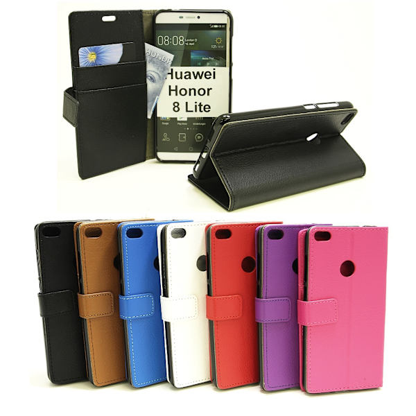 Standcase Wallet Huawei Honor 8 Lite Hotpink