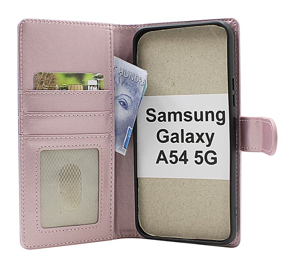 Skimblocker Samsung Galaxy A54 5G Plånboksfodral Brandy