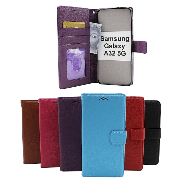 New Standcase Wallet Samsung Galaxy A32 5G (SM-A326B) Röd