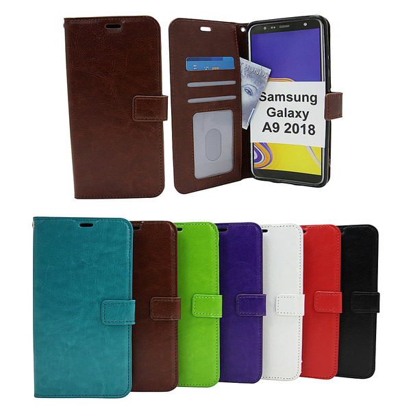 Crazy Horse Wallet Samsung Galaxy A9 2018 (A920F/DS) Svart
