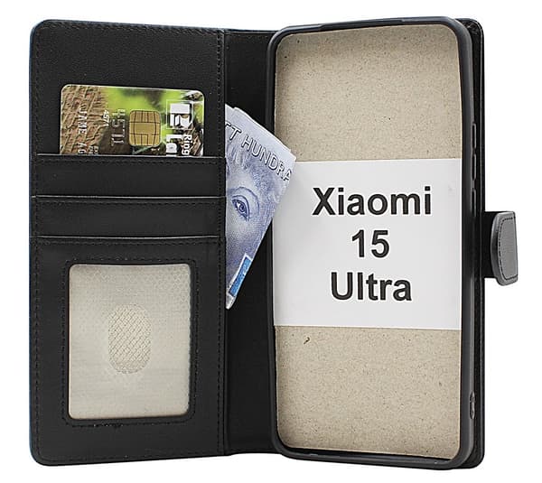 Skimblocker Xiaomi 15 Ultra Plånboksfodral Brun