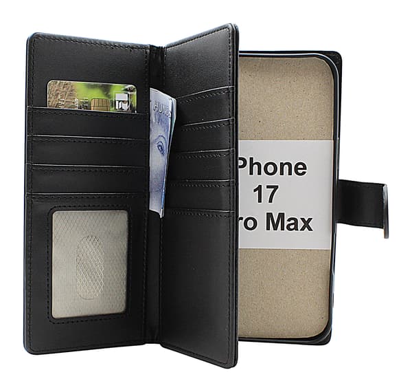 Skimblocker iPhone 17 Pro Max XL Plånboksfodral Svart