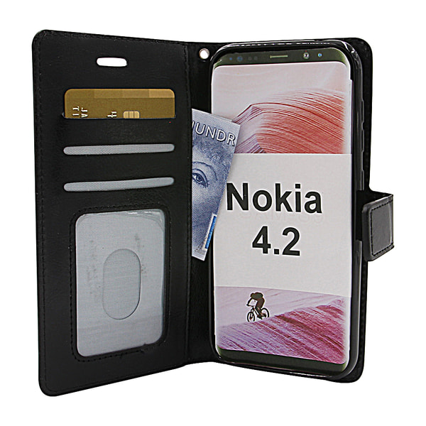 Crazy Horse Wallet Nokia 4.2 Svart