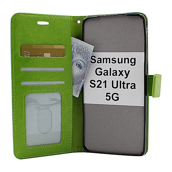 Crazy Horse Wallet Samsung Galaxy S21 Ultra 5G (G998B) Svart