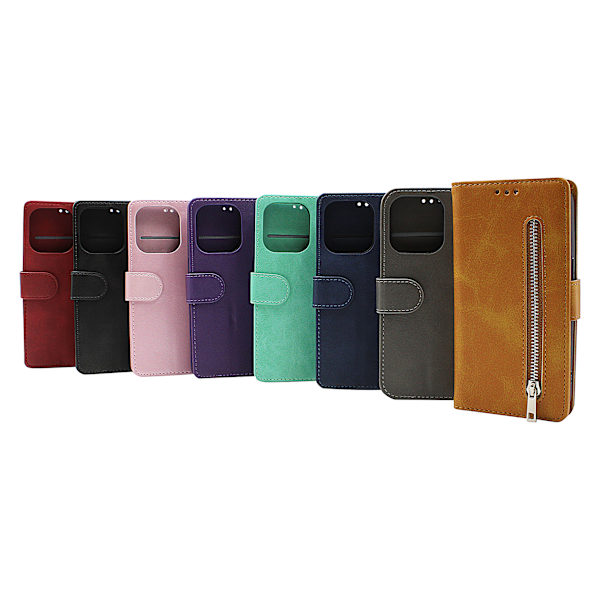 Zipper Standcase Wallet iPhone 14 Pro (6.1) Aqua