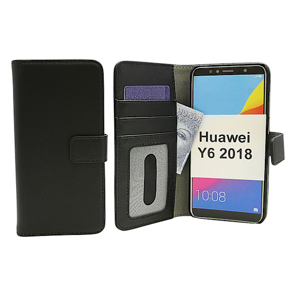 Skimblocker Magnet Wallet Huawei Y6 2018 Svart