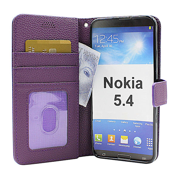 New Standcase Wallet Nokia 5.4 Ljusblå