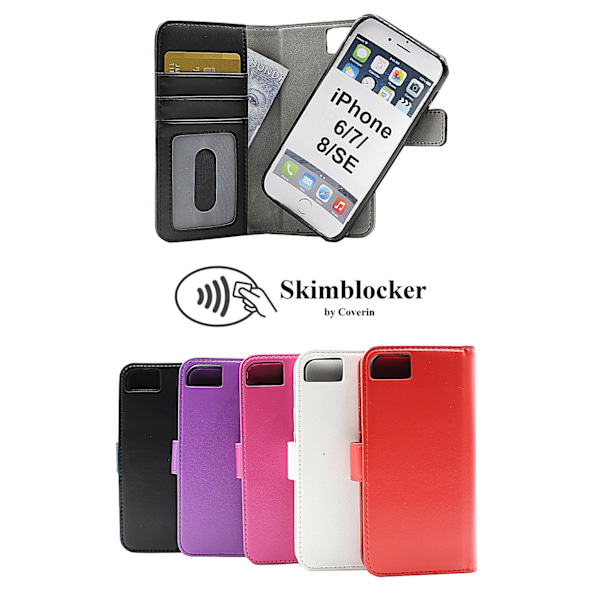 Skimblocker Magnet Wallet iPhone 8 Svart G641