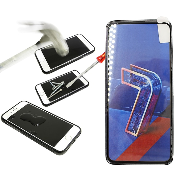 Full Frame Glas skydd Asus ZenFone 7 Pro (ZS671KS) (Svart)