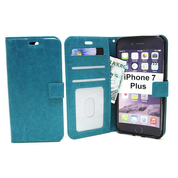 Crazy Horse Wallet iPhone 7 Plus Turkos