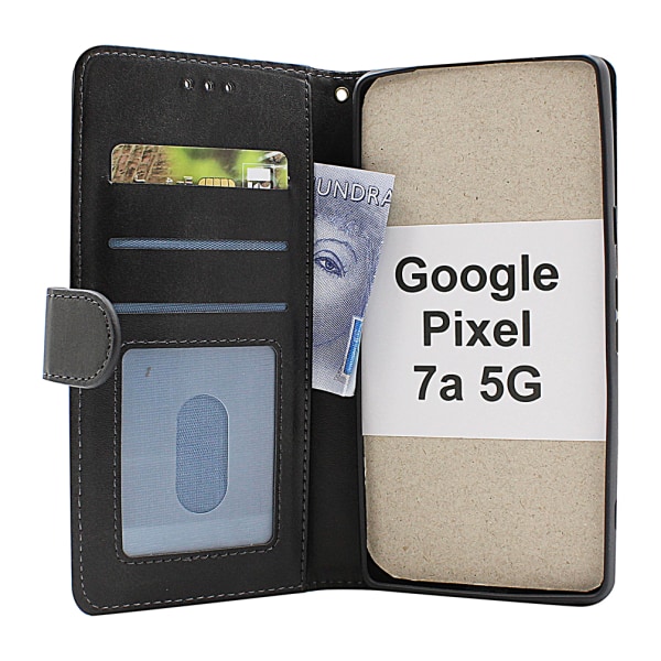 Zipper Standcase Wallet Google Pixel 7a 5G Grå