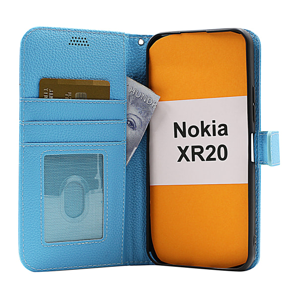 New Standcase Wallet Nokia XR20 Ljusblå