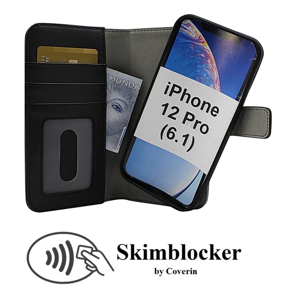 Skimblocker Magnet Fodral iPhone 12 Pro (6.1) Svart