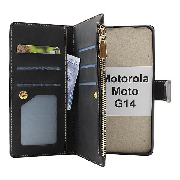 XL Standcase Lyxfodral Motorola Moto G14 Lila