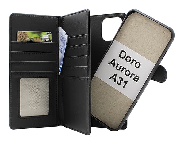 Skimblocker Doro Aurora A31 XL Magnet Plånboksfodral Mörkblå