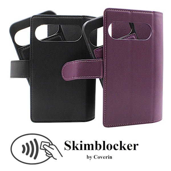 Skimblocker Google Pixel 9 Pro 5G XL Magnet Plånboksfodral Svart