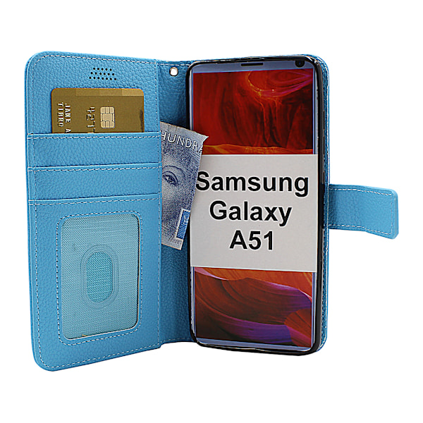 New Standcase Wallet Samsung Galaxy A51 (A515F/DS) Ljusblå