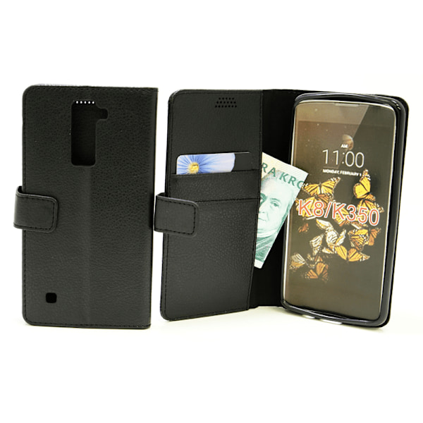 Standcase Wallet LG K8 (K350N) Svart