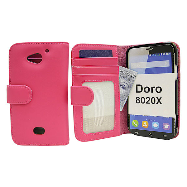 Plånboksfodral Doro 8020X Hotpink