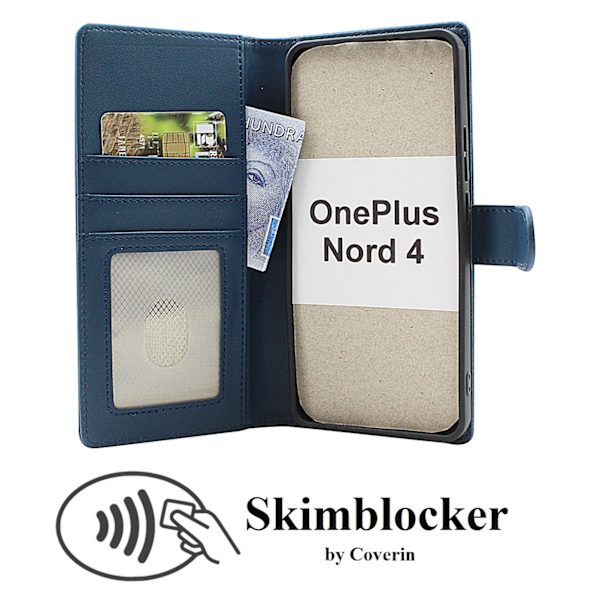 Skimblocker OnePlus Nord 4 5G Plånboksfodral Petrol