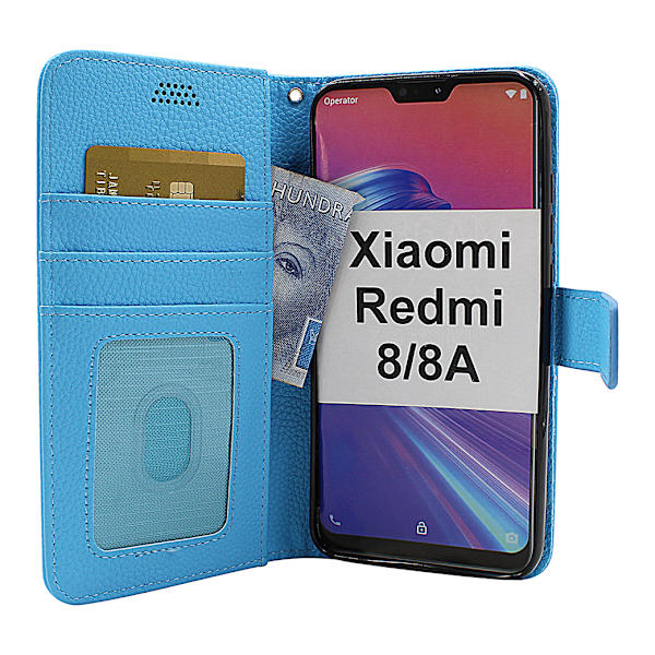 New Standcase Wallet Xiaomi Redmi 8/8A Ljusblå