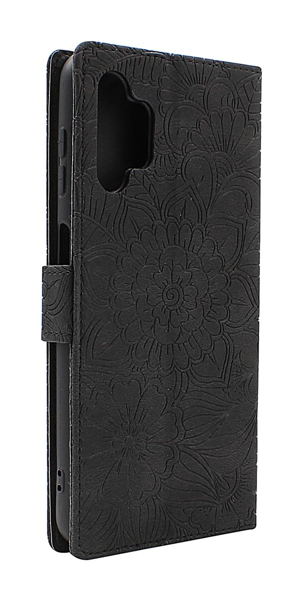 Flower Standcase Wallet Samsung Galaxy A04s (A047F/DS) Grå