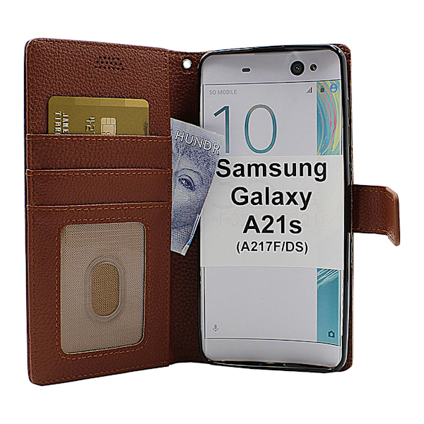New Standcase Wallet Samsung Galaxy A21s (A217F/DS) Brun