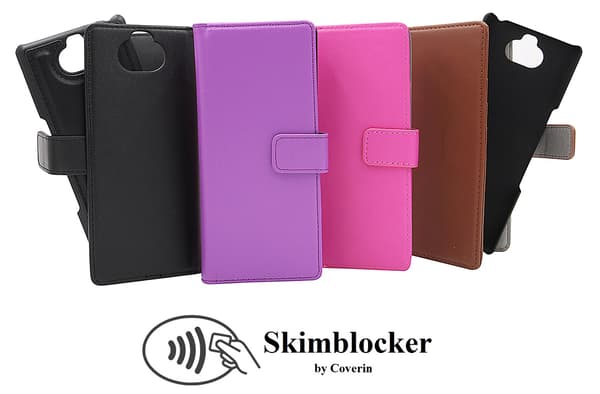 Skimblocker Magnet Wallet Sony Xperia 10 Brun