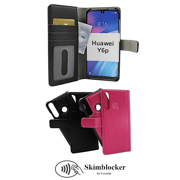 Skimblocker Magnet Fodral Huawei Y6p Svart