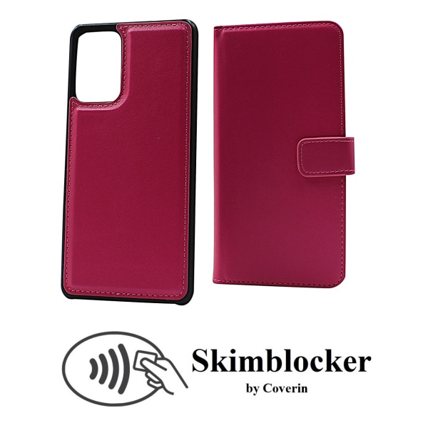 Skimblocker Magnet Fodral Samsung Galaxy A72 Hotpink